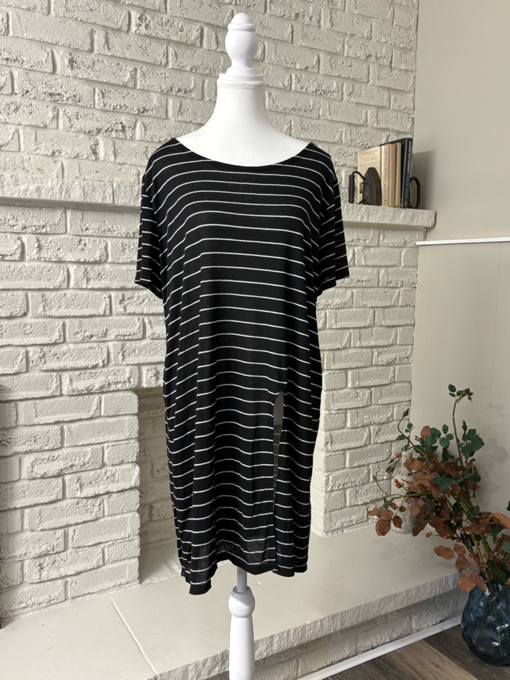Tribal Fashion NWT Striped Rayon Swim Cover Up Dress XL